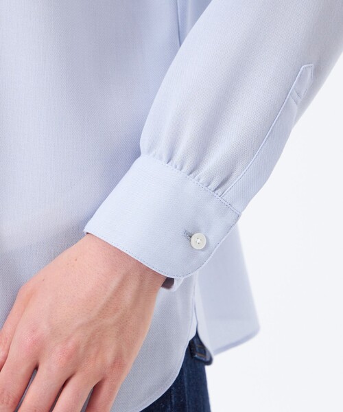 MACKINTOSH PHILOSOPHY（ﾏｯｷﾝﾄｯｼｭ ﾌｨﾛｿﾌｨｰ）の「フリルシャツブラウス（シャツ/ブラウス・レディース・ブルー/ダークネイビー/チャコールグレー・38）」の10枚目の写真