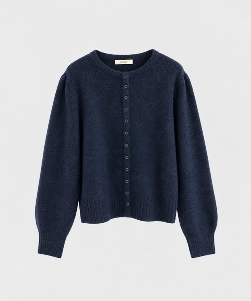 CANAL JEAN(キャナルジーン)の「El mar ウール混スナップボタンニットカーディガン(カーディガン/ボレロ・レディース・ネイビー/ブラウン/オフホワイト/チャコールグレー・ONE SIZE)」の4枚目の写真