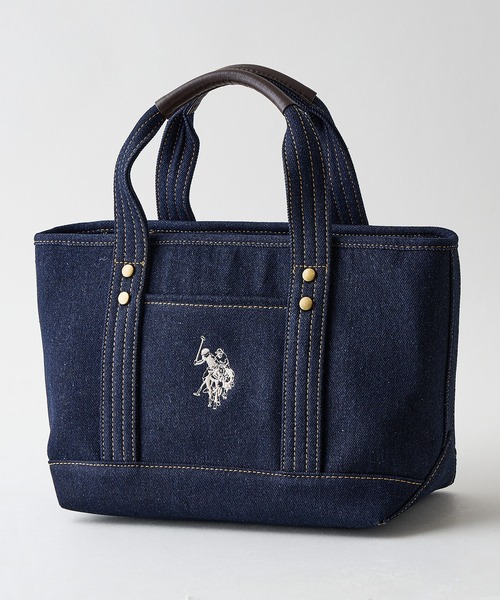 U.S. POLO ASSN.(ユーエスポロアッスン)の「【U.S. POLO ASSN./ユーエスポロアッスン】【不動の人気を誇るキャンバストートバッグ】リバイバルトート Sサイズ 綿100% ミニトート キャンバス ロゴトートバッグ 天ファスナー 内ポケット USPA-1862(トートバッグ・レディース・ピンク/クリアブルー/スミクロ/グリーン/ダークブルー/ホワイト/イエロー/オフホワイト/ブラウン/ブラック/ブルー・FREE)」の9枚目の写真