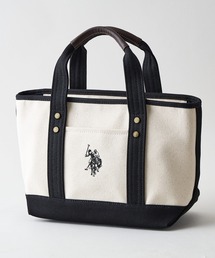 【U.S. POLO ASSN./ユーエスポロアッスン】【不動の人気を誇るキャンバストートバッグ】リバイバルトート Sサイズ 綿100% ミニトート キャンバス ロゴトートバッグ 天ファスナー 内ポケット USPA-1862