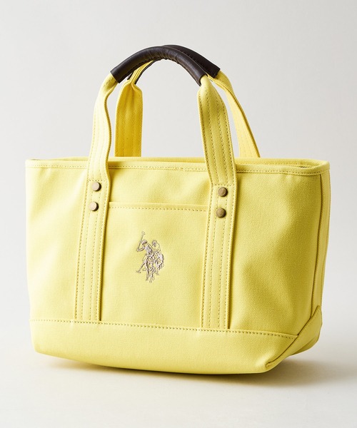 U.S. POLO ASSN.(ユーエスポロアッスン)の「【U.S. POLO ASSN./ユーエスポロアッスン】【不動の人気を誇るキャンバストートバッグ】リバイバルトート Sサイズ 綿100% ミニトート キャンバス ロゴトートバッグ 天ファスナー 内ポケット USPA-1862(トートバッグ・レディース・ピンク/クリアブルー/スミクロ/グリーン/ダークブルー/ホワイト/イエロー/オフホワイト/ブラウン/ブラック/ブルー・FREE)」の10枚目の写真