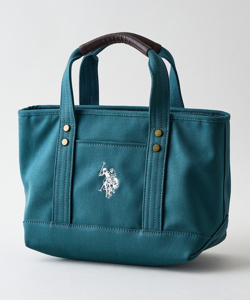 U.S. POLO ASSN.(ユーエスポロアッスン)の「【U.S. POLO ASSN./ユーエスポロアッスン】【不動の人気を誇るキャンバストートバッグ】リバイバルトート Sサイズ 綿100% ミニトート キャンバス ロゴトートバッグ 天ファスナー 内ポケット USPA-1862(トートバッグ・レディース・ピンク/クリアブルー/スミクロ/グリーン/ダークブルー/ホワイト/イエロー/オフホワイト/ブラウン/ブラック/ブルー・FREE)」の6枚目の写真