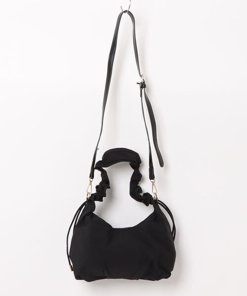 TONE SELECT GOODS(トーンセレクトグッズ)の「Liaa/くしゅくしゅギャザーハンドル ナイロンバッグ A18868(ハンドバッグ・レディース・ベージュ/ブラック・FREE)」の6枚目の写真
