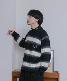logo multborder knit / ロゴマルチボーダーニット