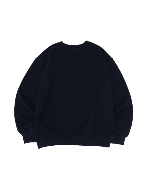 TAILOR STUDIO（テーラースタジオ）の「[ライトコットン] テリーカレッジスウェット (ネイビー)（スウェット・メンズ・その他・SMALL/MEDIUM/LARGE/X-LARGE）」の2枚目の写真