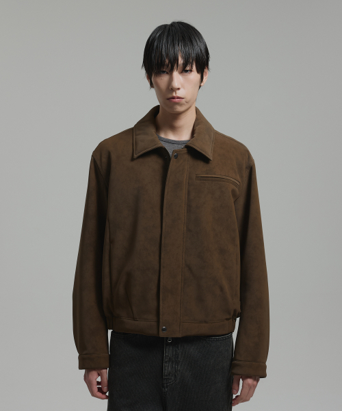 NONBLANK(ノンブランク)の「フェイクスエードジップアップジャケット_ブラウン(ブルゾン・メンズ・その他・LARGE/MEDIUM/X-LARGE)」の5枚目の写真