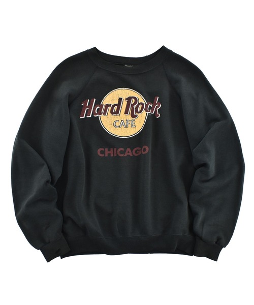 HANES(ヘインズ)の「【USED】80’s~ Hanes “Hard Rock Cafe/CHICAGO” ロゴ スウェット(スウェット・メンズ・ブラック・LARGE)」の1枚目の写真