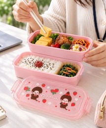 THE BAREFOOT（ベアフット）の「【 Monchhichi / モンチッチ 】  弁当箱 パッキン一体型 2段ランチボックス 570ml　SKE（お弁当箱）」