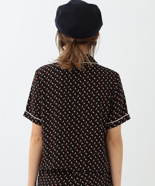 Another Edition（アナザーエディション）の「プリントトリミングシャツ/ AEMFC PRT TRM  SHT●（シャツ/ブラウス・レディース・ブラック/ベージュ・フリー）」の10枚目の写真