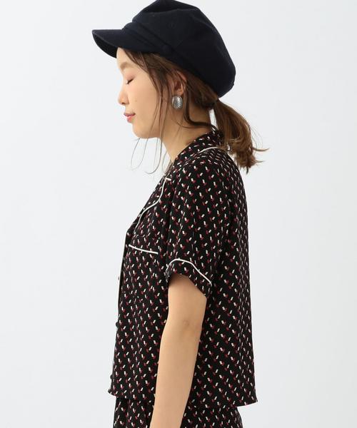 Another Edition（アナザーエディション）の「プリントトリミングシャツ/ AEMFC PRT TRM  SHT●（シャツ/ブラウス・レディース・ブラック/ベージュ・フリー）」の9枚目の写真