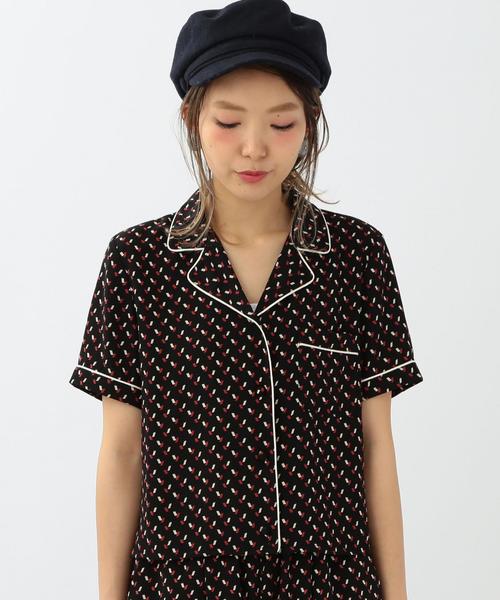 Another Edition（アナザーエディション）の「プリントトリミングシャツ/ AEMFC PRT TRM  SHT●（シャツ/ブラウス・レディース・ブラック/ベージュ・フリー）」の16枚目の写真