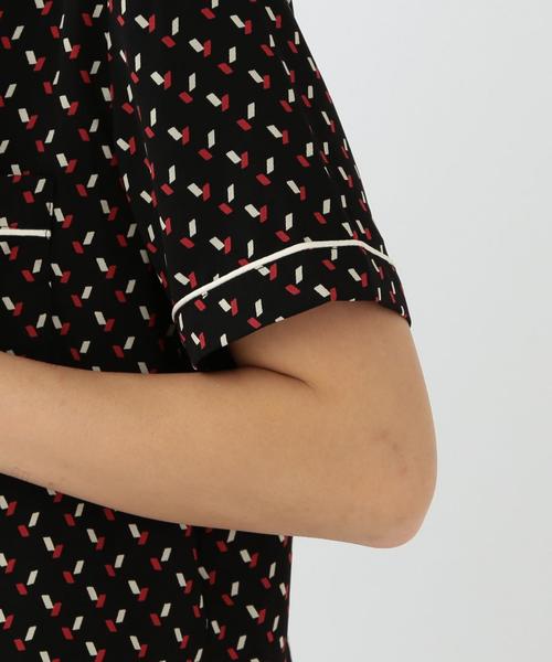 Another Edition（アナザーエディション）の「プリントトリミングシャツ/ AEMFC PRT TRM  SHT●（シャツ/ブラウス・レディース・ブラック/ベージュ・フリー）」の15枚目の写真