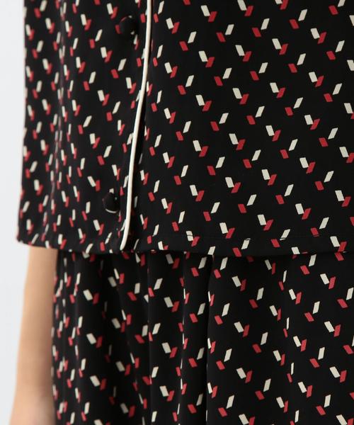 Another Edition（アナザーエディション）の「プリントトリミングシャツ/ AEMFC PRT TRM  SHT●（シャツ/ブラウス・レディース・ブラック/ベージュ・フリー）」の14枚目の写真