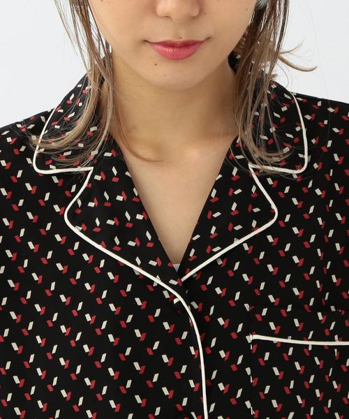 Another Edition（アナザーエディション）の「プリントトリミングシャツ/ AEMFC PRT TRM  SHT●（シャツ/ブラウス・レディース・ブラック/ベージュ・フリー）」の13枚目の写真