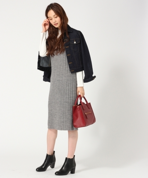 GLOBAL WORK(グローバルワーク)の「2セットニットキャミワンピース/726113(ワンピース・レディース・グレー/ベージュ/ネイビー・LARGE/MEDIUM)」の11枚目の写真
