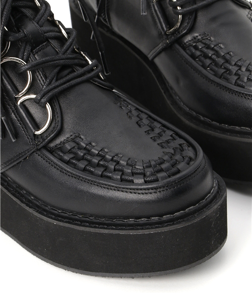 YOSUKE（ヨースケ）の「「YOSUKE/ヨースケ」厚底レースアップラバーソールスニーカー（スニーカー・レディース・ブラック/ブラック×ホワイト/アニマル/ブラック系その他・S/M/L/LL）」の7枚目の写真