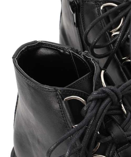 YOSUKE（ヨースケ）の「「YOSUKE/ヨースケ」厚底レースアップラバーソールスニーカー（スニーカー・レディース・ブラック/ブラック×ホワイト/アニマル/ブラック系その他・S/M/L/LL）」の6枚目の写真