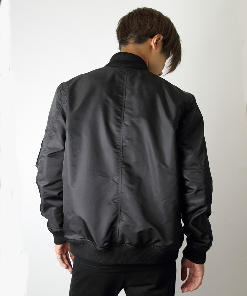 JACKROSE（ジャックローズ）の「リバーシブルMA-1（MA-1・メンズ・ブラック/カーキ・L/M/XL）」の4枚目の写真
