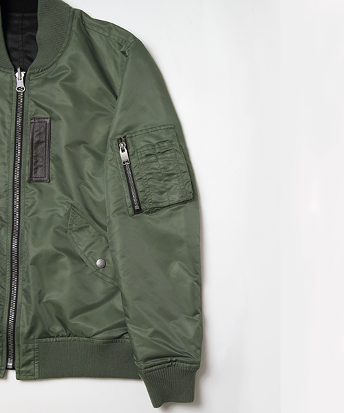 JACKROSE（ジャックローズ）の「リバーシブルMA-1（MA-1・メンズ・ブラック/カーキ・L/M/XL）」の17枚目の写真