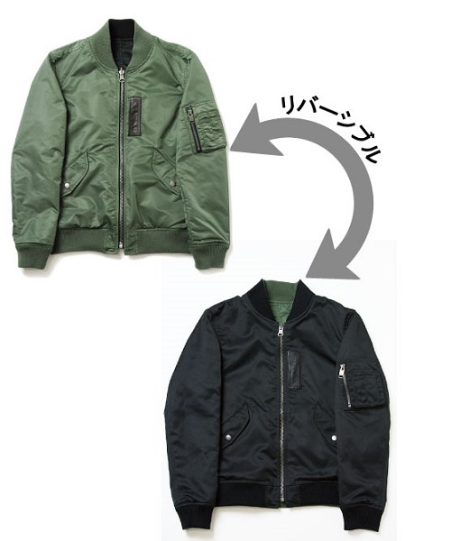 JACKROSE（ジャックローズ）の「リバーシブルMA-1（MA-1・メンズ・ブラック/カーキ・L/M/XL）」の8枚目の写真
