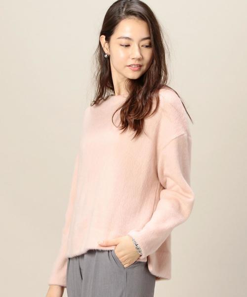 BEAUTY&YOUTH UNITED ARROWS（ビューティーアンドユースユナイテッドアローズ）の「BY ビーバーボートネックワイドプルオーバー◆（Tシャツ/カットソー・レディース・ライトグレー/ナチュラル/ライトピンク/オレンジ系その他・FREE）」の4枚目の写真