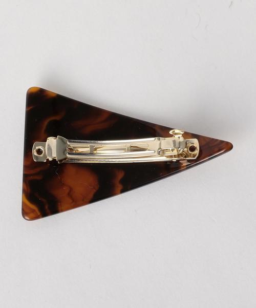 BEAUTY&YOUTH UNITED ARROWS（ビューティーアンドユースユナイテッドアローズ）の「＜magnet＞トライアングル マーブルバレッタ ◆（バレッタ/ヘアクリップ・レディース・ライトグレー/ブラウン・FREE）」の3枚目の写真