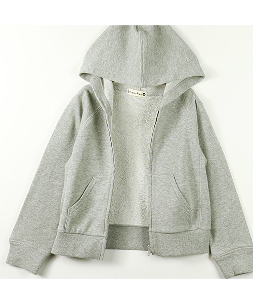 BRANSHES（ブランシェス）の「シンプルミニ裏毛長袖パーカー（パーカー・キッズ・ブラック/杢グレー・90cm/120cm/130cm/100cm/150cm/80ｃｍ/140cm/110cm）」の8枚目の写真