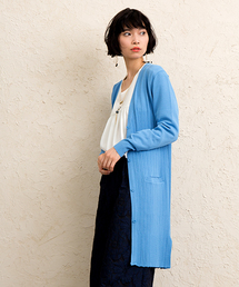 UNITED TOKYO | プリーツリブニットロングカーデ(カーディガン/ボレロ)