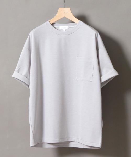 BEAUTY&YOUTH UNITED ARROWS（ビューティーアンドユースユナイテッドアローズ）の「BY ポンチ ワイドフォルム カットソー -MADE IN JAPAN- ： ◆（Tシャツ/カットソー・メンズ・ライトグレー/レッド/ライム/ロイヤルブルー・LARGE/SMALL/X-LARGE/MEDIUM）」の2枚目の写真