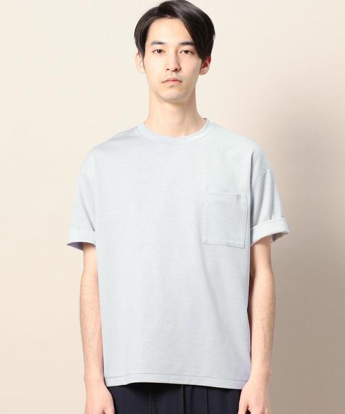 BEAUTY&YOUTH UNITED ARROWS（ビューティーアンドユースユナイテッドアローズ）の「BY ポンチ ワイドフォルム カットソー -MADE IN JAPAN- ： ◆（Tシャツ/カットソー・メンズ・ライトグレー/レッド/ライム/ロイヤルブルー・LARGE/SMALL/X-LARGE/MEDIUM）」の6枚目の写真