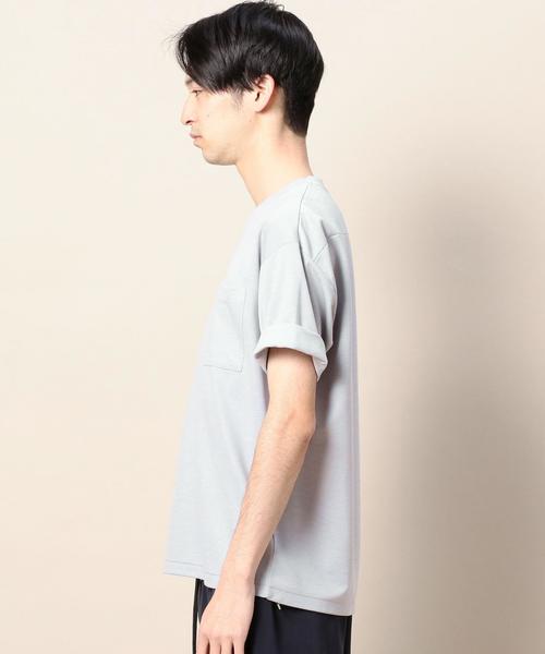 BEAUTY&YOUTH UNITED ARROWS（ビューティーアンドユースユナイテッドアローズ）の「BY ポンチ ワイドフォルム カットソー -MADE IN JAPAN- ： ◆（Tシャツ/カットソー・メンズ・ライトグレー/レッド/ライム/ロイヤルブルー・LARGE/SMALL/X-LARGE/MEDIUM）」の7枚目の写真