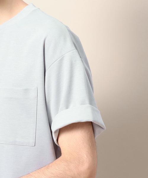 BEAUTY&YOUTH UNITED ARROWS（ビューティーアンドユースユナイテッドアローズ）の「BY ポンチ ワイドフォルム カットソー -MADE IN JAPAN- ： ◆（Tシャツ/カットソー・メンズ・ライトグレー/レッド/ライム/ロイヤルブルー・LARGE/SMALL/X-LARGE/MEDIUM）」の10枚目の写真