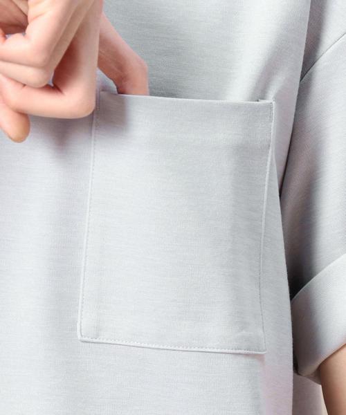 BEAUTY&YOUTH UNITED ARROWS（ビューティーアンドユースユナイテッドアローズ）の「BY ポンチ ワイドフォルム カットソー -MADE IN JAPAN- ： ◆（Tシャツ/カットソー・メンズ・ライトグレー/レッド/ライム/ロイヤルブルー・LARGE/SMALL/X-LARGE/MEDIUM）」の15枚目の写真