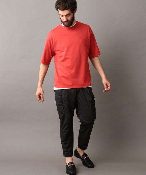 BEAUTY&YOUTH UNITED ARROWS（ビューティーアンドユースユナイテッドアローズ）の「BY ポンチ ワイドフォルム カットソー -MADE IN JAPAN- ： ◆（Tシャツ/カットソー・メンズ・ライトグレー/レッド/ライム/ロイヤルブルー・LARGE/SMALL/X-LARGE/MEDIUM）」の21枚目の写真