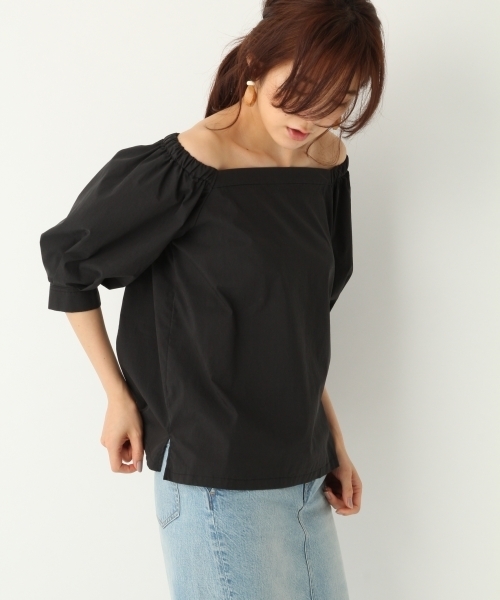 A part by（アパートバイ）の「【お洗濯OK/CLASSY.6月号掲載】T400/ベルトツキブラウス5S 752277 （シャツ/ブラウス・レディース・ベージュ/ライトパープル/ブラック/ホワイト・FREE）」の6枚目の写真