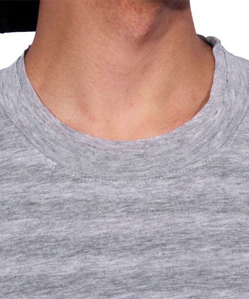 8(eight)(エイト)の「ロング丈 半袖 Tシャツ ボーダー タンクトップ付き(タンクトップ・メンズ・グレー/ブラック/ホワイト・MEDIUM/LARGE)」の18枚目の写真