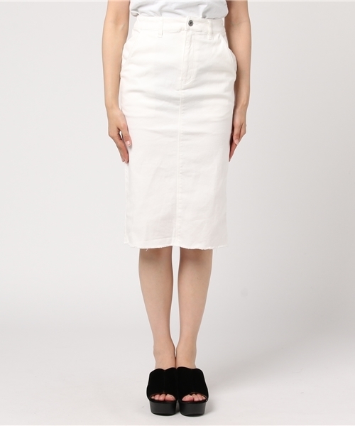 LBC（エルビーシー）の「コットンポリウレタンミディスカート（スカート・レディース・ホワイト/ダークグリーン・MEDIUM/LARGE）」の3枚目の写真