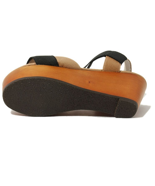 BEAMS LIGHTS Women's（ビームスライツ ウィメンズ）の「○BEAMS LIGHTS / ウッドウェッジサンダル（サンダル・レディース・グレー/ブラック/ベージュ/ブラック系その他・36/37/38/38.5）」の6枚目の写真