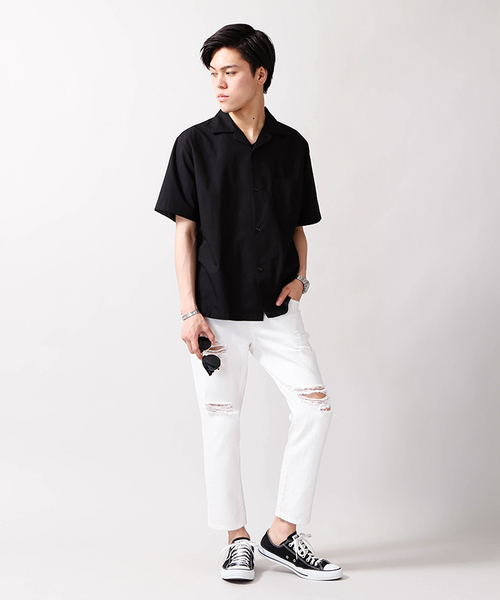 WEGO(ウィゴー)の「WEGO/エアデニムクラッシュスリムパンツ(デニムパンツ・メンズ・インディゴブルー/ホワイト・MEDIUM/LARGE)」の17枚目の写真