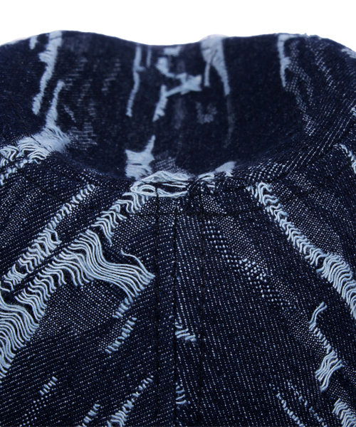 ８(eight)（エイト）の「デニム ツバ広 中折れ ハット クラッシュ（ハット・メンズ・インディゴブルー・FREE）」の6枚目の写真