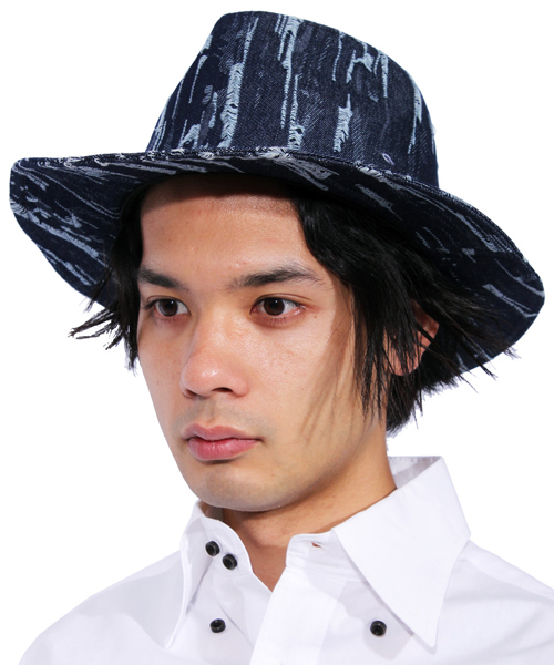 ８(eight)（エイト）の「デニム ツバ広 中折れ ハット クラッシュ（ハット・メンズ・インディゴブルー・FREE）」の15枚目の写真