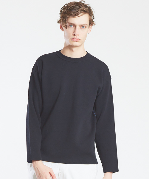 ABAHOUSE（アバハウス）の「リバーニットドロップショルダーニット（ニット/セーター・メンズ・ブラック/イエロー/ホワイト/ブルー・44/46/48）」の2枚目の写真