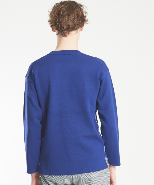 ABAHOUSE（アバハウス）の「リバーニットドロップショルダーニット（ニット/セーター・メンズ・ブラック/イエロー/ホワイト/ブルー・44/46/48）」の7枚目の写真