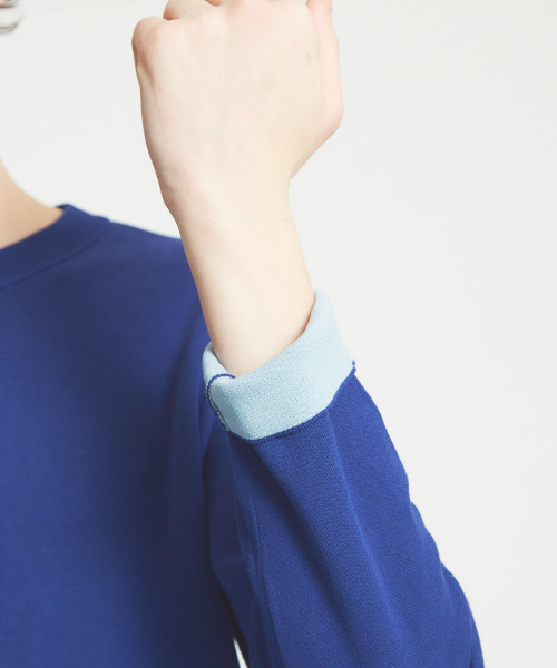 ABAHOUSE（アバハウス）の「リバーニットドロップショルダーニット（ニット/セーター・メンズ・ブラック/イエロー/ホワイト/ブルー・44/46/48）」の12枚目の写真