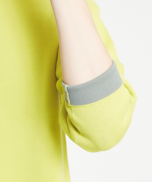 ABAHOUSE（アバハウス）の「リバーニットドロップショルダーニット（ニット/セーター・メンズ・ブラック/イエロー/ホワイト/ブルー・44/46/48）」の14枚目の写真