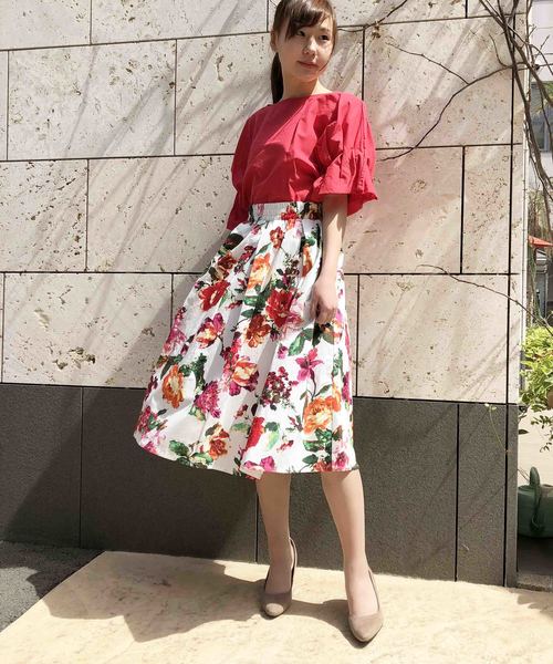 PICCIN（ピッチン）の「綿ブロードニュアンスフラワースカート