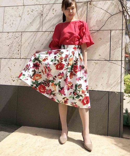 PICCIN（ピッチン）の「綿ブロードニュアンスフラワースカート