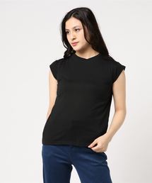 KOBE LETTUCE | [無地orボーダー柄]フレンチスリーブシンプルTシャツ/レディーストップス[C3156]神戸レタス(Tシャツ/カットソー)