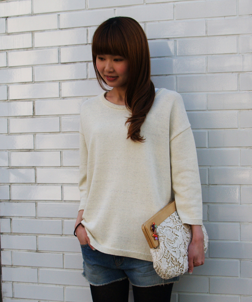 Another Edition（アナザーエディション）の「AE 8GG テンジク PO（ニット/セーター・レディース・ピンク/コバルトブルー/オフホワイト/ライトグレー・フリー）」の2枚目の写真