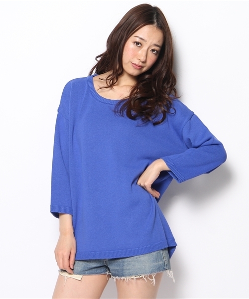 Another Edition（アナザーエディション）の「AE 8GG テンジク PO（ニット/セーター・レディース・ピンク/コバルトブルー/オフホワイト/ライトグレー・フリー）」の4枚目の写真